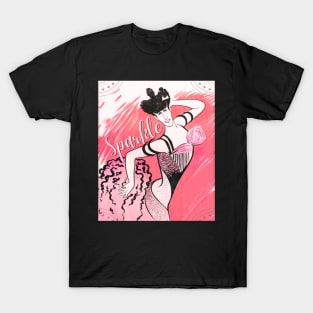 Sparkle Pink Vintage Dancer T-Shirt